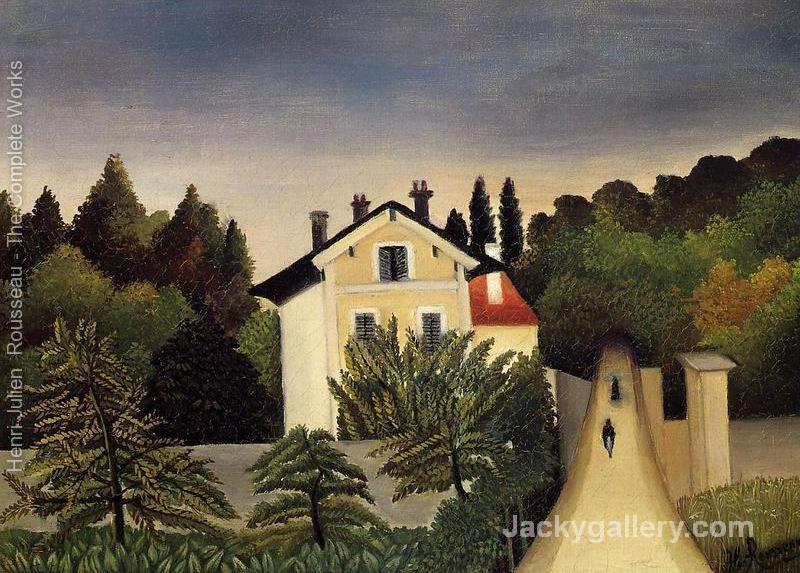 Landscape On The Banks Of The Oise Area Of Chaponval by Henri Rousseau paintings reproduction